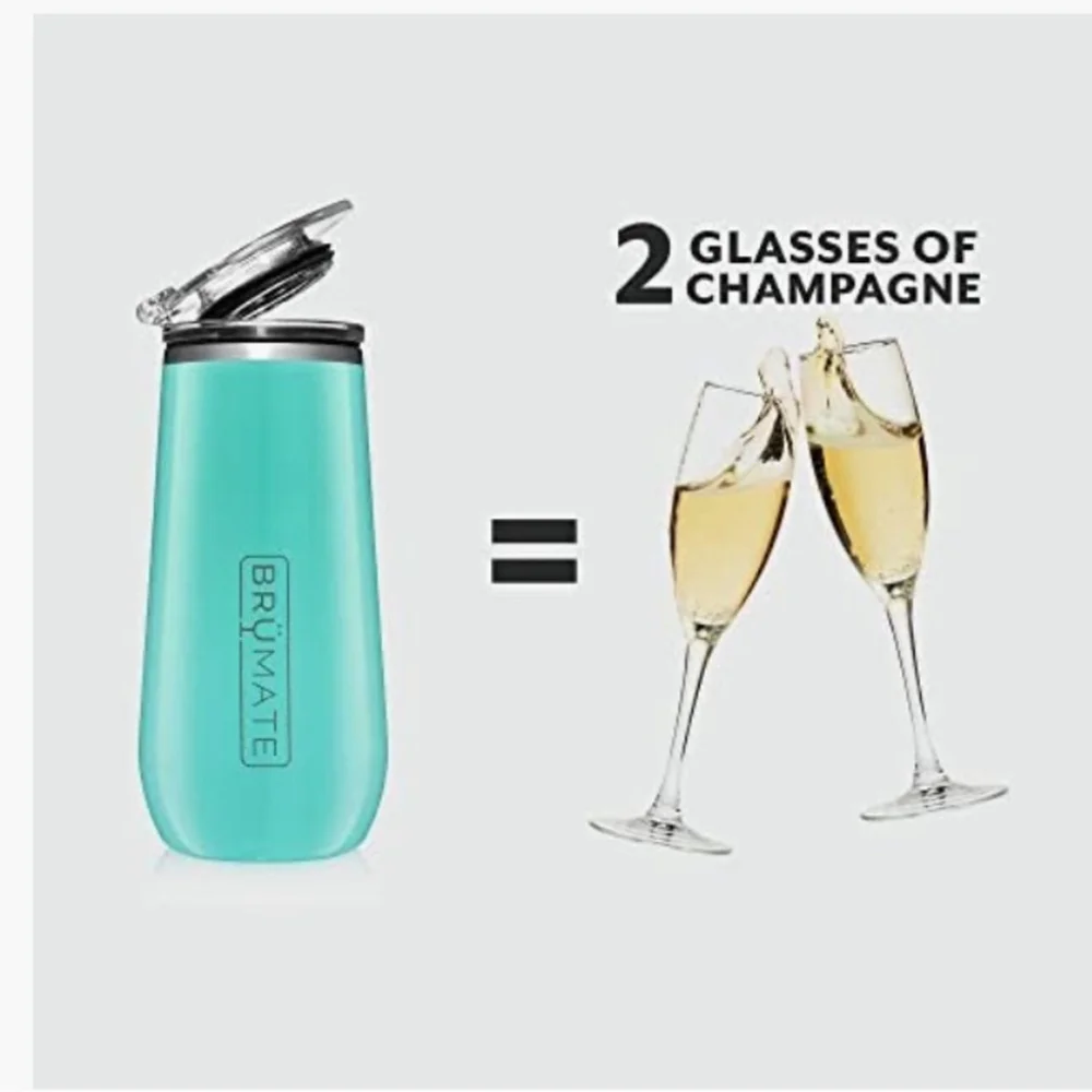 Mate Aqua 12oz Insulated Champagne Flute Stainless Steel – NIB